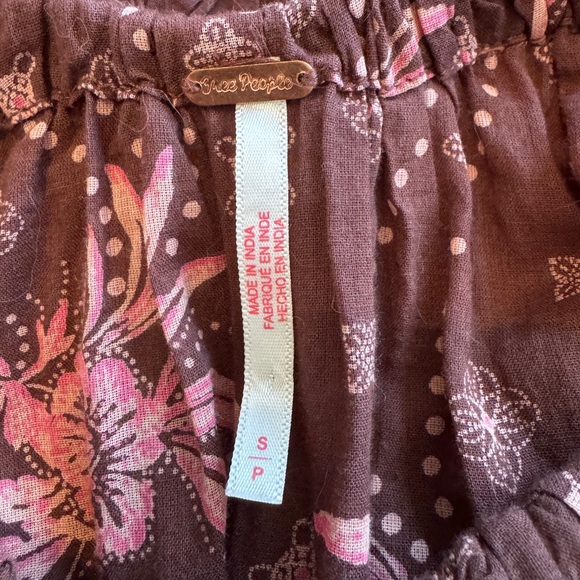 Free People Floral Pink and Burgandy Maxi Dress- Size S - Picture 11 of 13